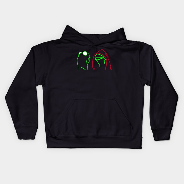 EVIL KERMIT Kids Hoodie by Lehjun Shop